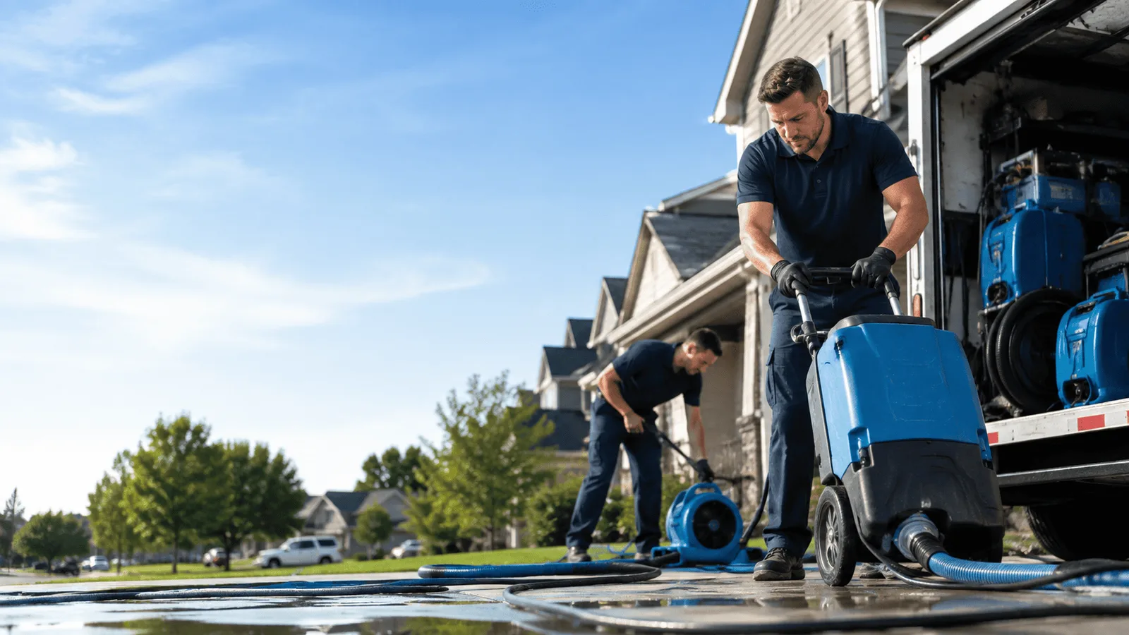 Dehumidification being performed in East Moriches, NY